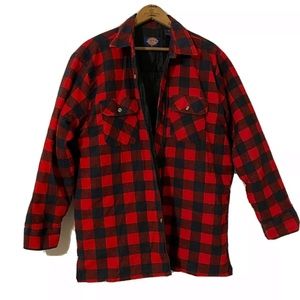 Dickies men’s large quilted Buffalo plaid jacket shirt